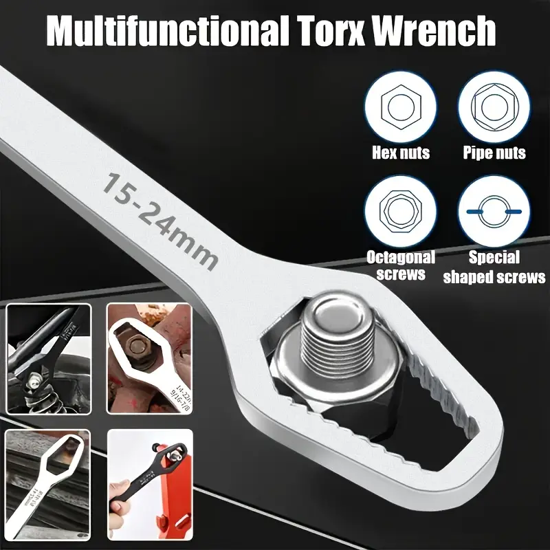 Cheie Fixă Torx 15 în 1 Universal – 8-22 mm, Oțel Galvanizat, All in One [4]