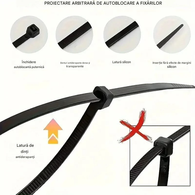 coliere tip bride organizare cabluri plastic pvc negru MaffStuff [7]
