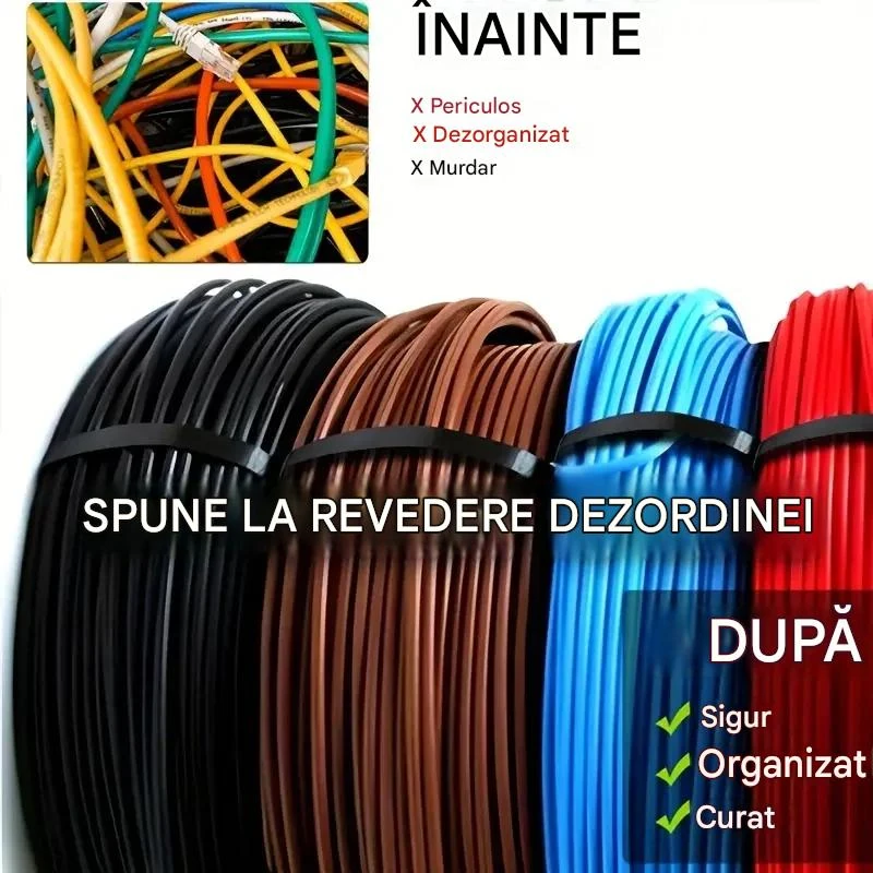 coliere tip bride organizare cabluri plastic pvc negru MaffStuff [5]