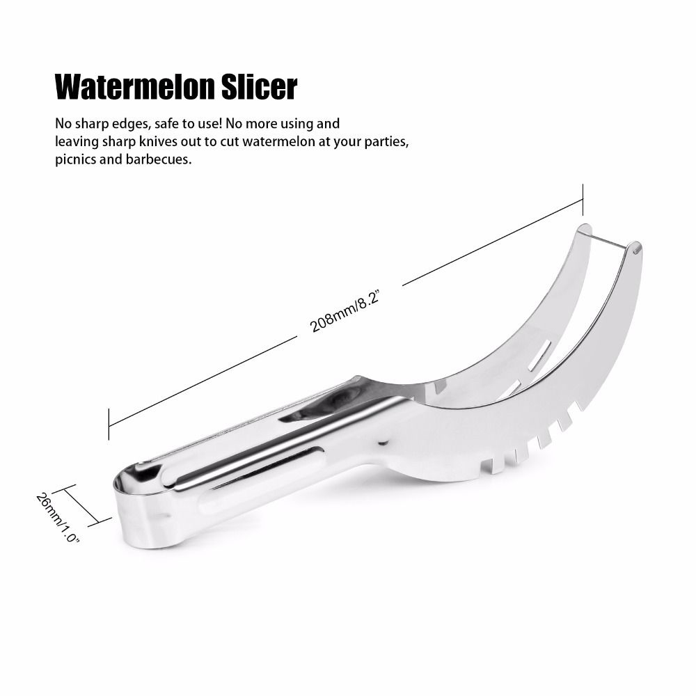 Cuțit Feliator 2in1 cu Funcție de Clește pentru Tăiat și Servit Pepene, 22 cm – Eficient și Ușor de Folosit [11]