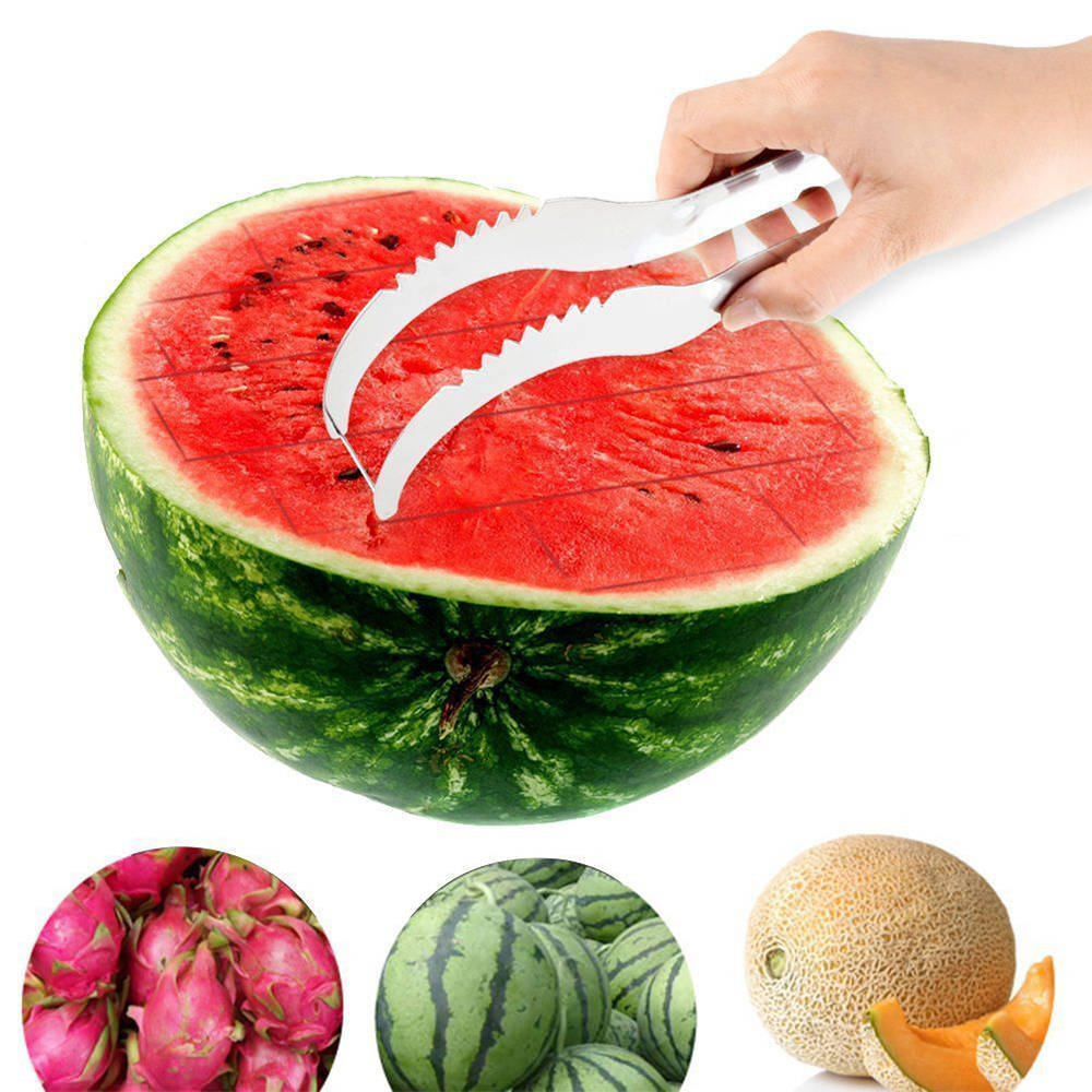 Cuțit Feliator 2in1 cu Funcție de Clește pentru Tăiat și Servit Pepene, 22 cm – Eficient și Ușor de Folosit [14]