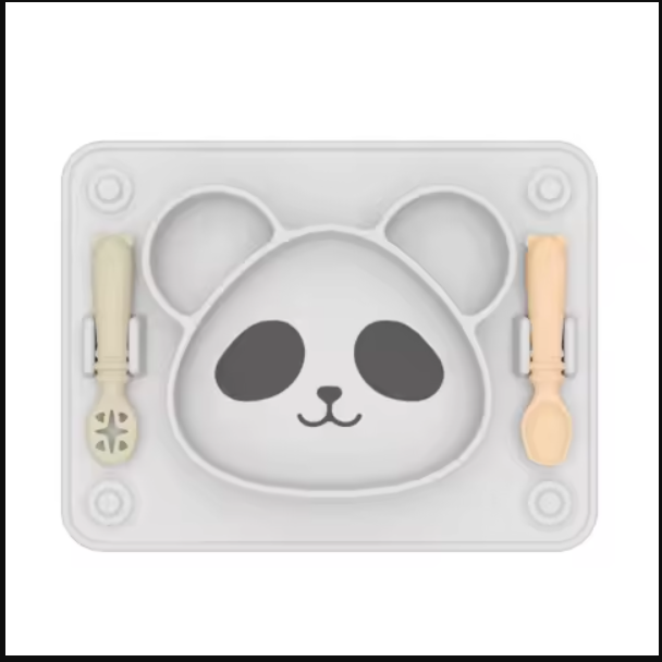 Farfurie pentru Bebelusi – Model Panda, Sigură, Fără BPA [11]