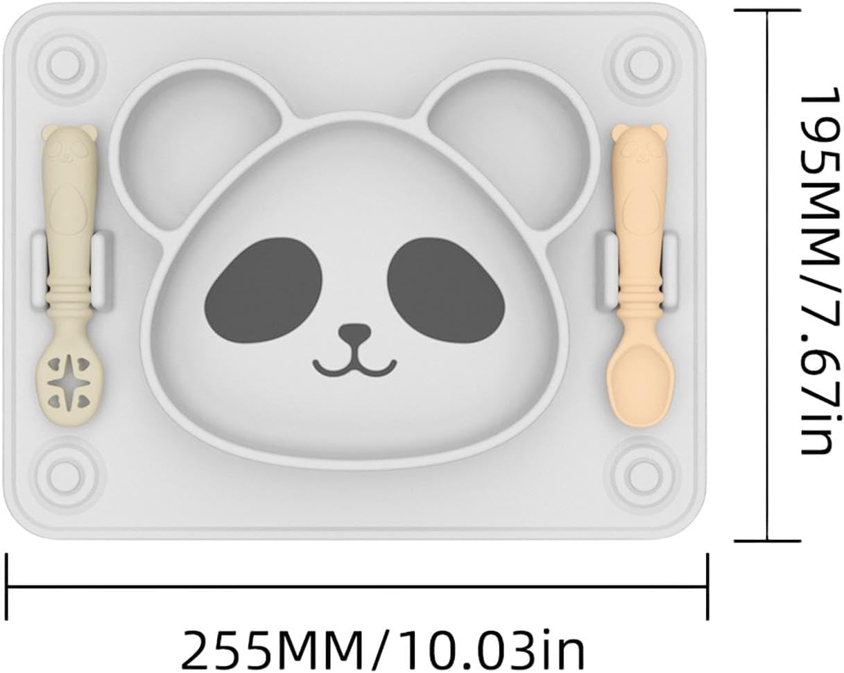 Farfurie pentru Bebelusi – Model Panda, Sigură, Fără BPA [15]