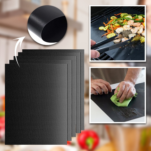 Folie Antiaderentă Grătar, Cuptor, Plită – Teflon Reutilizabil, Negru Mat [8]