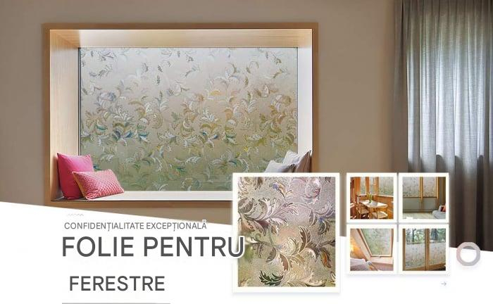 folie geam electrostatica frunze holografice MaffStuff [6]