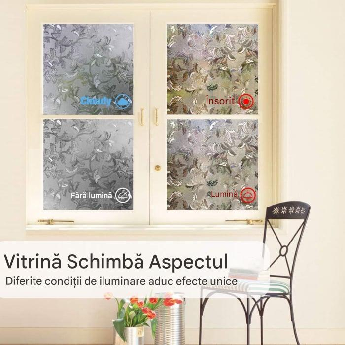 folie geam electrostatica frunze holografice MaffStuff [5]