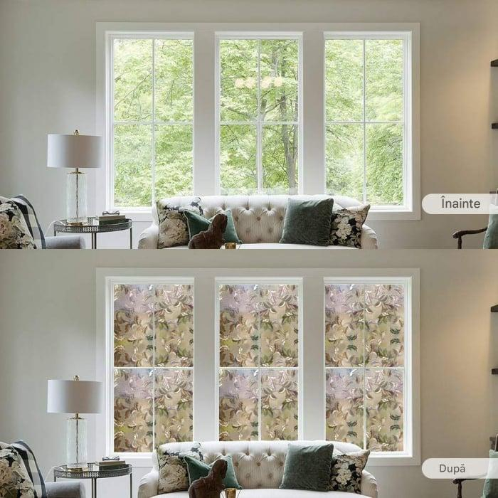 folie geam electrostatica frunze holografice MaffStuff [11]