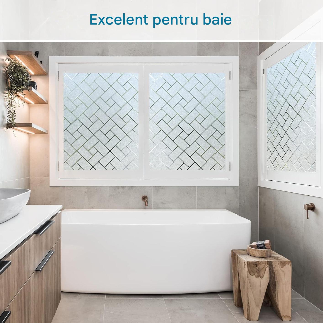 folie geam electrostatica model geometric semi transparenta MaffStuff [11]