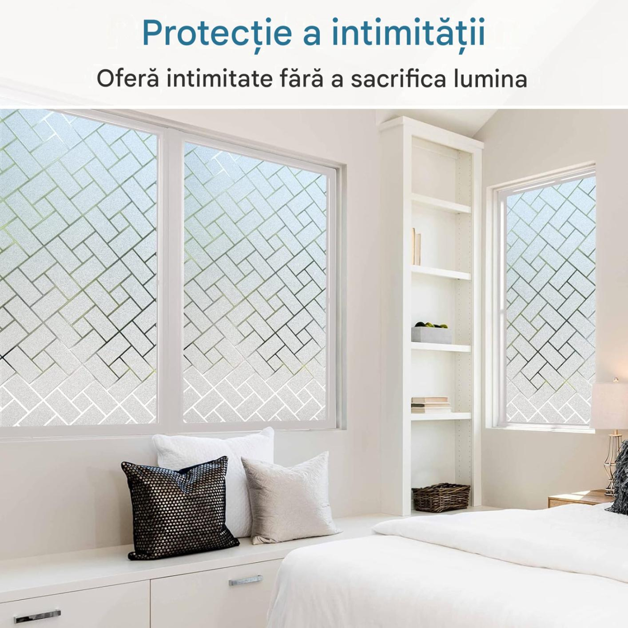 folie geam electrostatica model geometric semi transparenta MaffStuff [12]