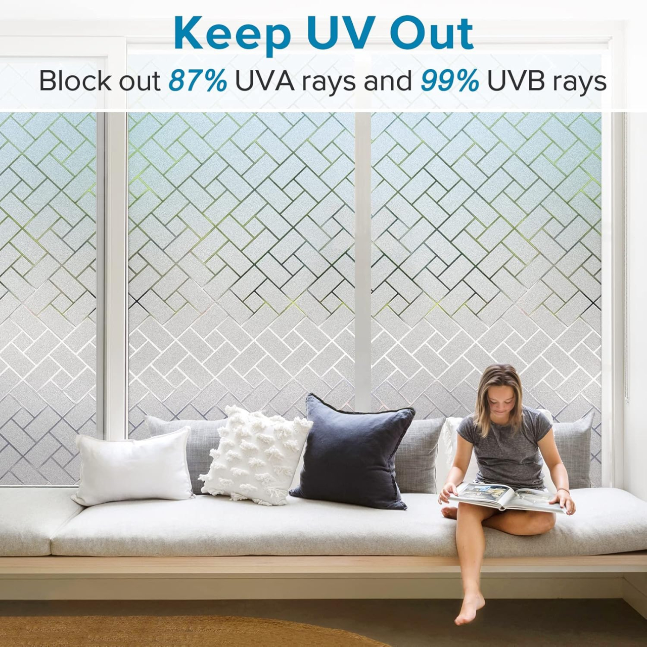 folie geam electrostatica model geometric semi transparenta MaffStuff [13]