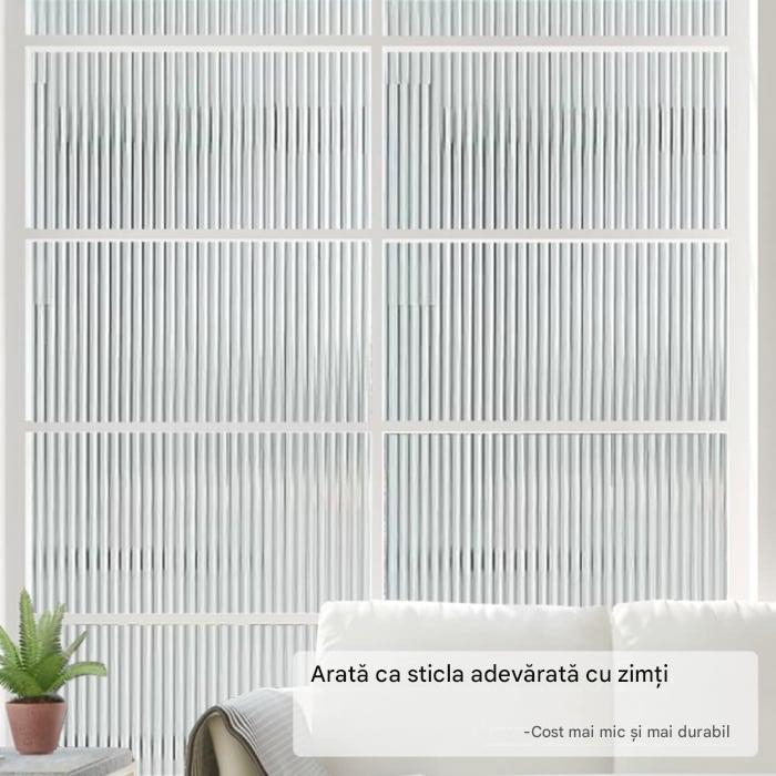 folie geam electrostatica linii verticale alba MaffStuff [9]