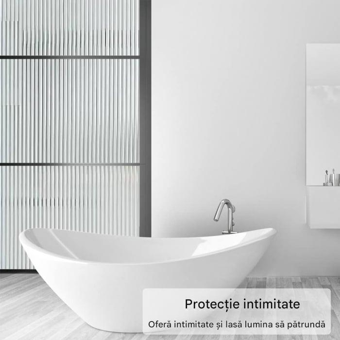 folie geam electrostatica linii verticale alba MaffStuff [7]
