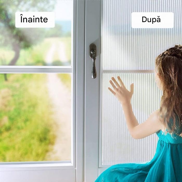 folie geam electrostatica linii verticale alba MaffStuff [11]