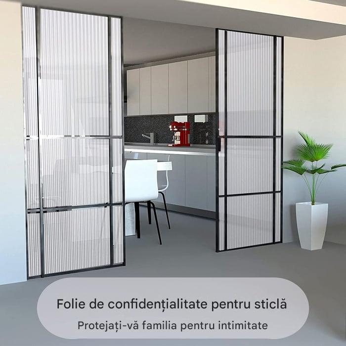 folie geam electrostatica linii verticale alba MaffStuff [12]