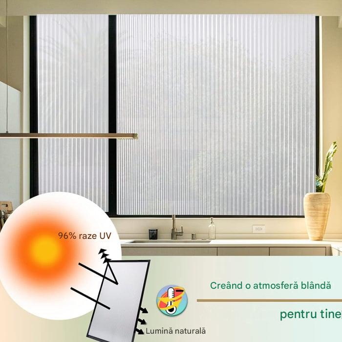 folie geam electrostatica linii verticale alba MaffStuff [5]