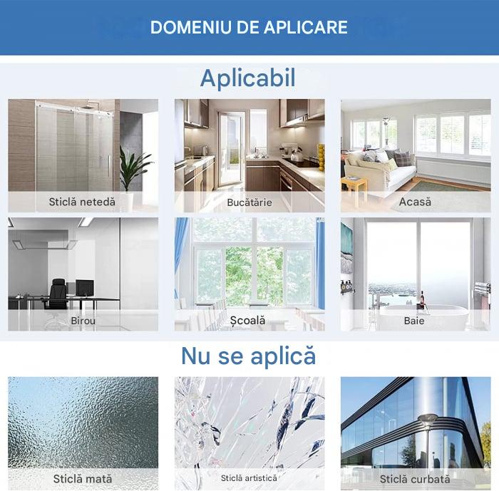 folie geam electrostatica mozaic sablat alb MaffStuff [13]