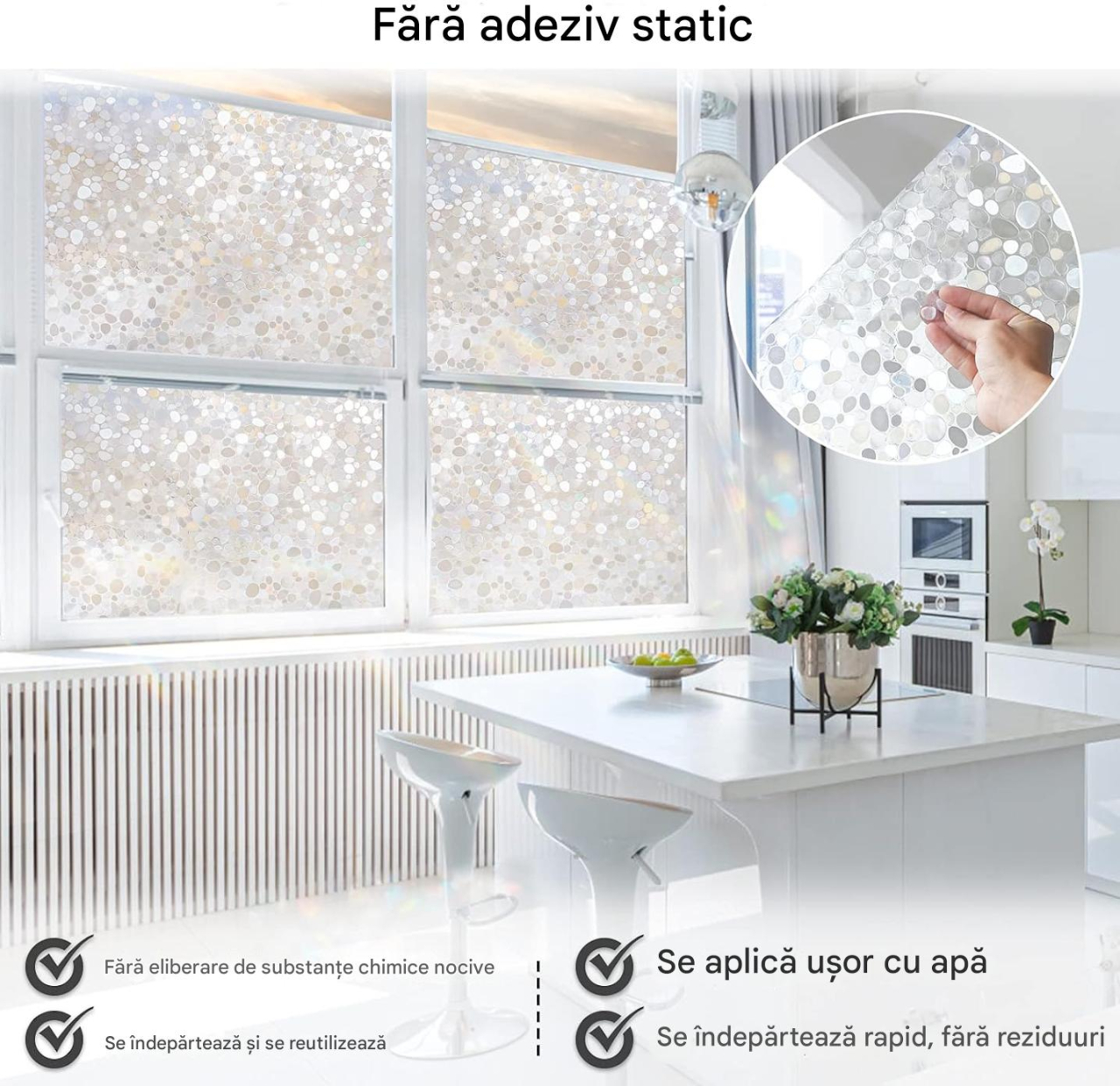 folie geam electrostatica model pietre holografice MaffStuff [12]