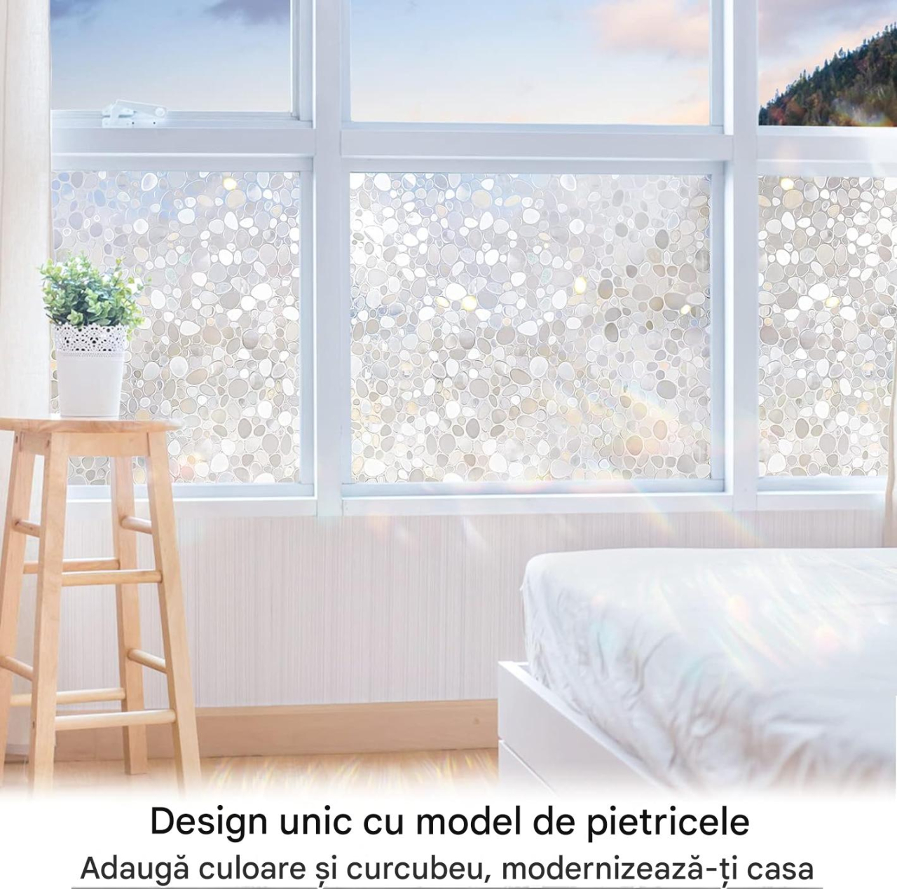 folie geam electrostatica model pietre holografice MaffStuff [14]