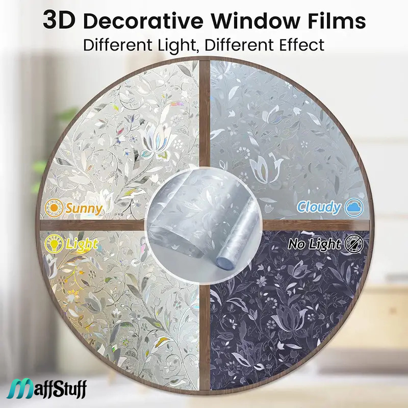 Folie Decorativa Geamuri, Model Floral Lalea 3D, Folie Decorativa Pentru Geam Folie autocolanta geam Folie Geam Folie autocolanta geam termopan Folie geam sa nu se vada din exterior Folie geam termopan sa nu se vada in casa Folie adeziva pentru geam [2]