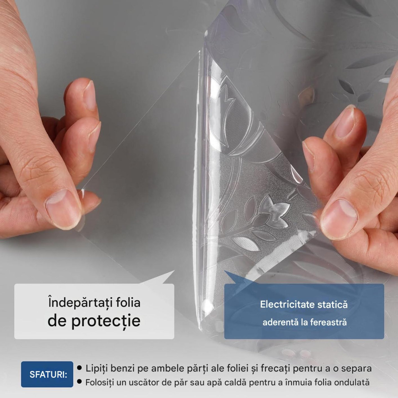 folie geam decorativa lalea 3d intimitate multicolor MaffStuff [7]