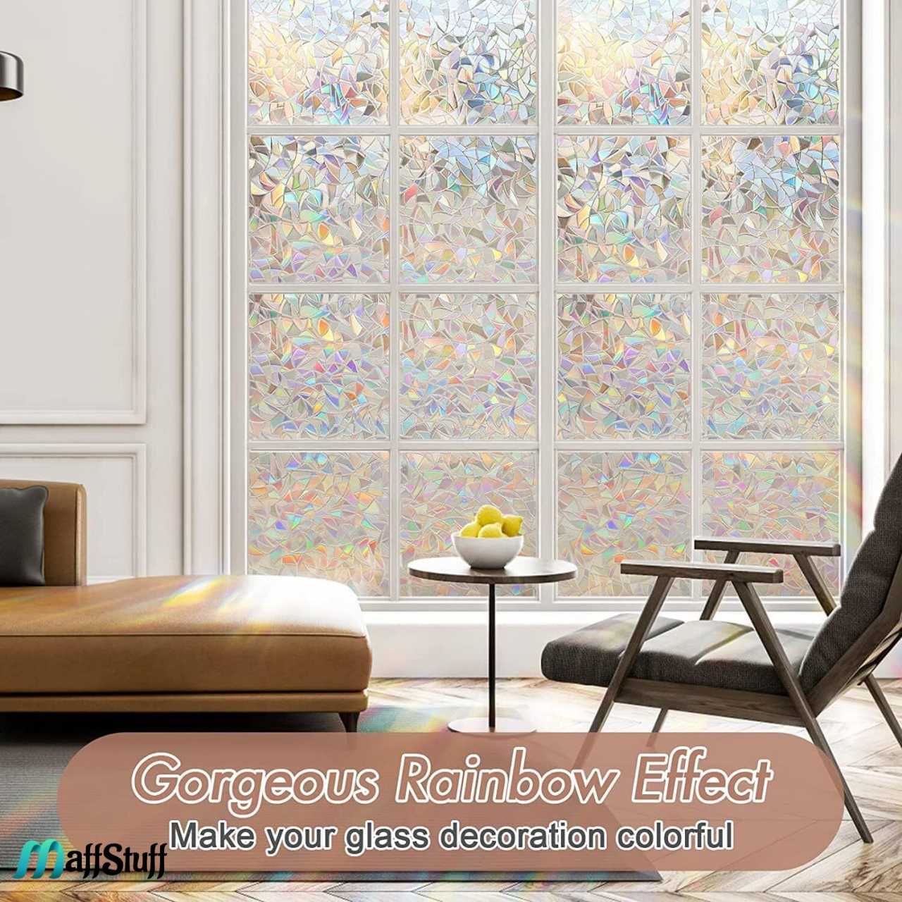 Folie Decorativa Geamuri, Pentru Intimitate si Protectie Solara, Folie Decorativa Pentru Geam Folie Geam Folie geam sa nu se vada din exterior Folie geam termopan sa nu se vada in casa Folie sablata Folie mata pentru geam Folie adeziva pentru geam [9]