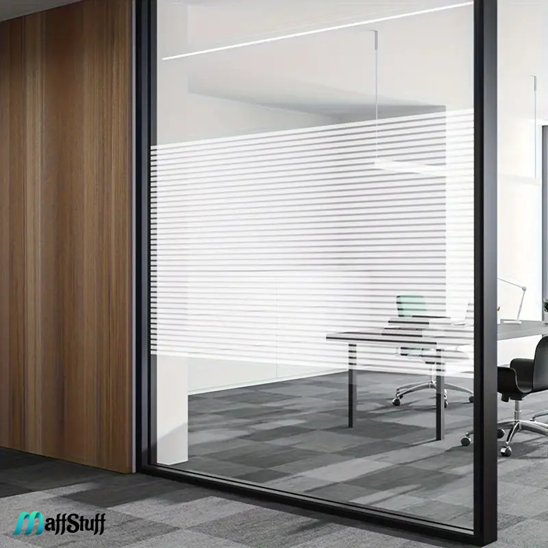 Folie Decorativa Pentru Geam, Dungi Mate Pentru Intimitate si Protectie Solara, Folie Decorativa Pentru Geam Folie autocolanta geam Folie Geam Folie autocolanta geam termopan Folie geam sa nu se vada din exterior Folie geam termopan sa nu se vada in casa Folie sablata Folie mata pentru geam Folie adeziva pentru geam [24]