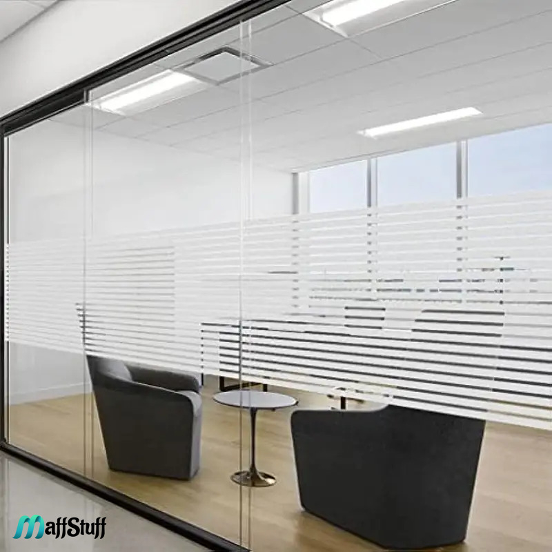 Folie Decorativa Pentru Geam, Dungi Mate Pentru Intimitate si Protectie Solara, Folie Decorativa Pentru Geam Folie autocolanta geam Folie Geam Folie autocolanta geam termopan Folie geam sa nu se vada din exterior Folie geam termopan sa nu se vada in casa Folie sablata Folie mata pentru geam Folie adeziva pentru geam [13]