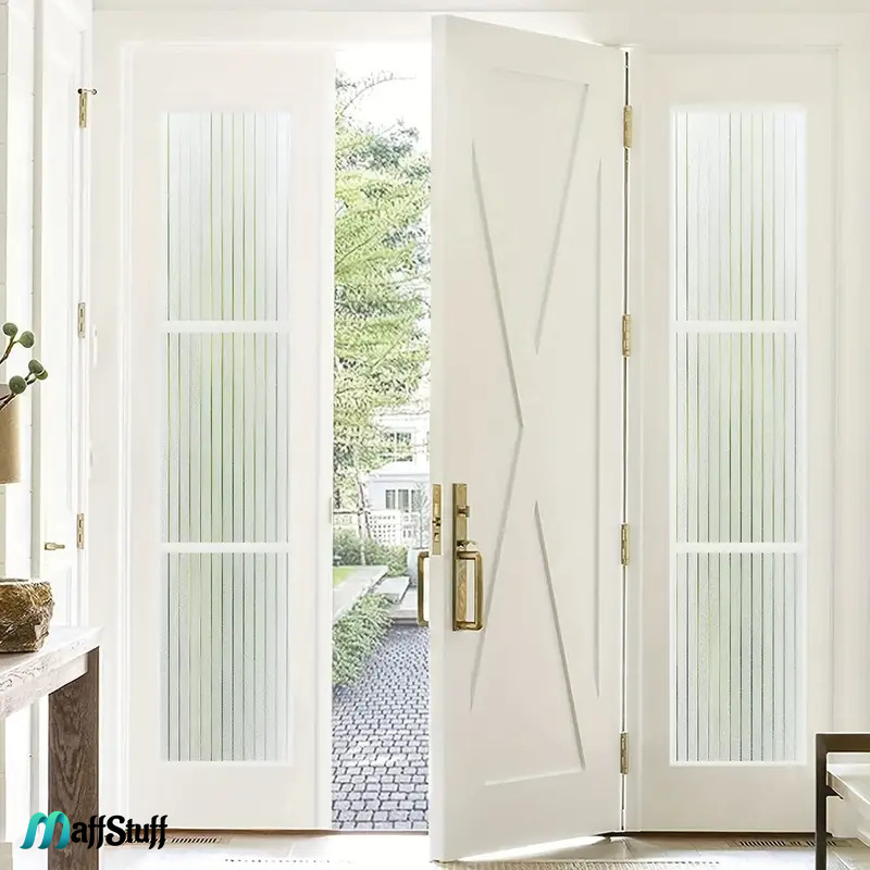 Folie Decorativa Pentru Geam, Dungi Mate Pentru Intimitate si Protectie Solara, Folie Decorativa Pentru Geam Folie autocolanta geam Folie Geam Folie autocolanta geam termopan Folie geam sa nu se vada din exterior Folie geam termopan sa nu se vada in casa Folie sablata Folie mata pentru geam Folie adeziva pentru geam [4]