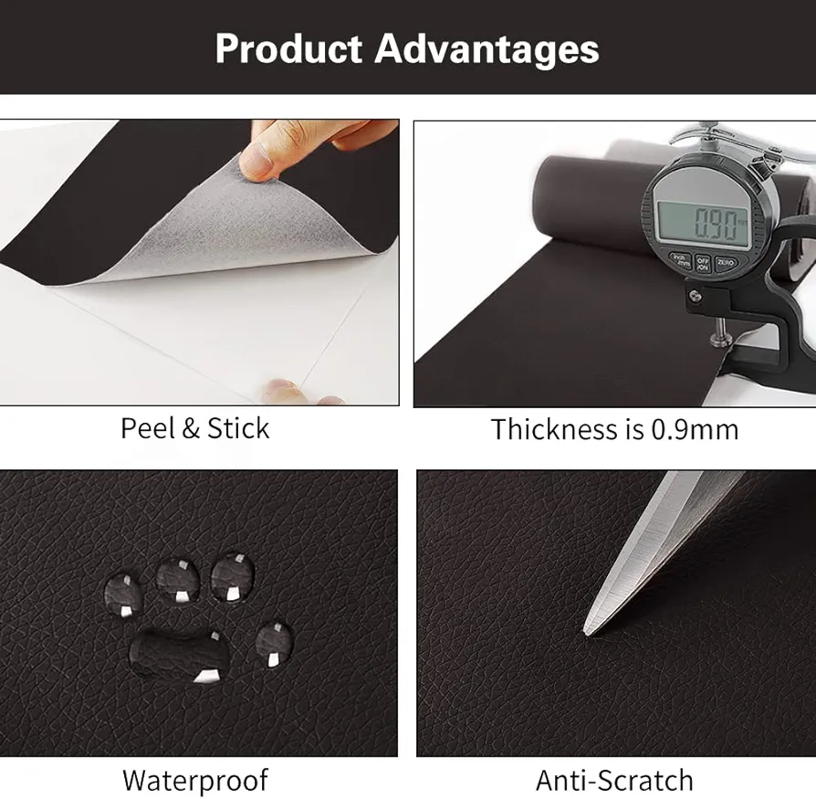 Folie din piele ecologica Sul autoadeziv din piele ecologica Autocolant imitatie piele pentru canapele Kit reparatie piele Autocolant canapea Autocolant pentru piele artificiala Folie piele autoadezivă Reparație piele auto Retapițare piele auto Tapiterie autoadezivă Foi de piele auto pentru reparare Material autoadeziv pentru tapiterie Piele sintetică autoadezivă [12]