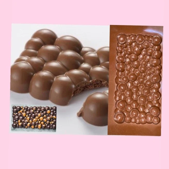 Creează deserturi fine cu forma din silicon alimentar pentru ciocolată Dubai cu umplutură de cataif. Dimensiuni 25x13 cm, material antiaderent și flexibil, ideală pentru praline, bomboane și ciocolată artizanală. Reutilizabilă, ușor de curățat și fără BPA. [5]