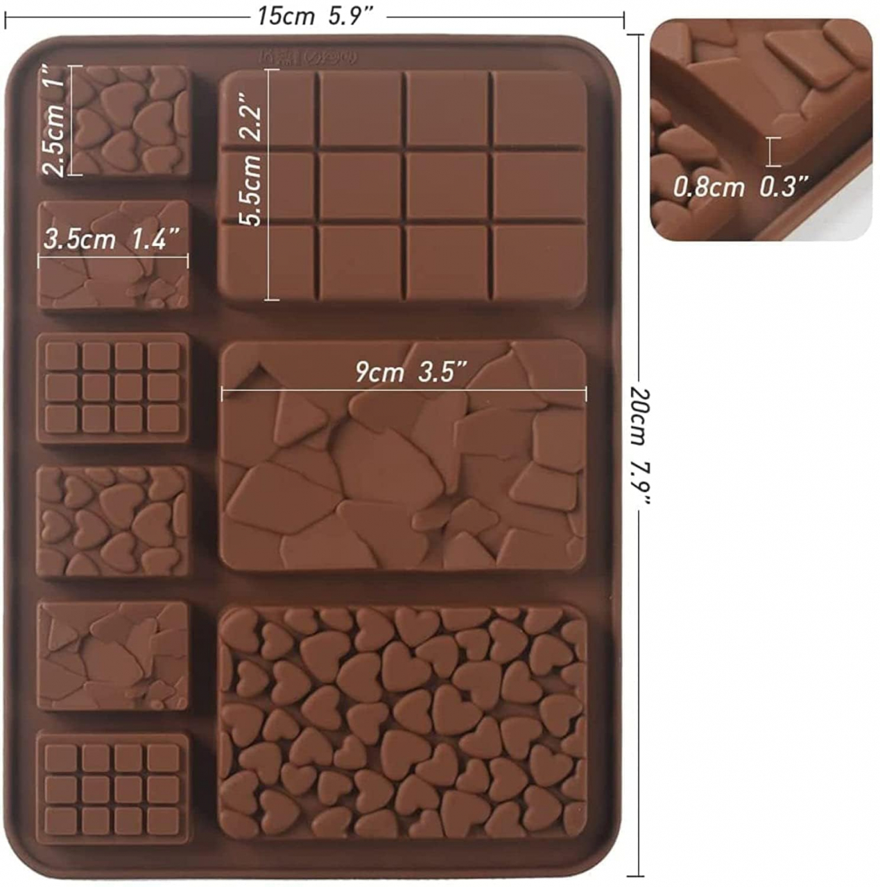 Set Forme Silicon Ciocolată Dubai – 9 Modele, 3 Mari & 6 Mici [10]