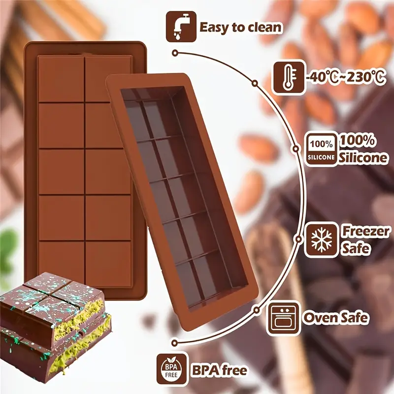 Formă Silicon Ciocolată Dubai – 25x13 cm, Maro, Ideală pentru Deserturi Fine [9]