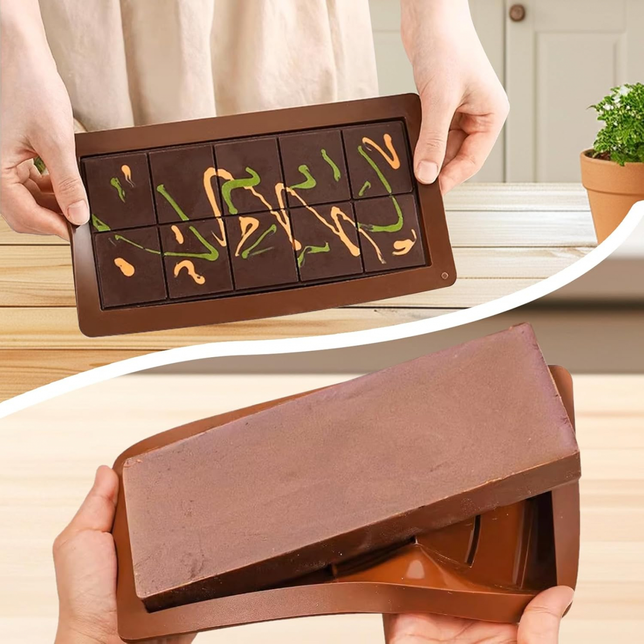 Formă Silicon Ciocolată Dubai – 25x13 cm, Maro, Ideală pentru Deserturi Fine [16]