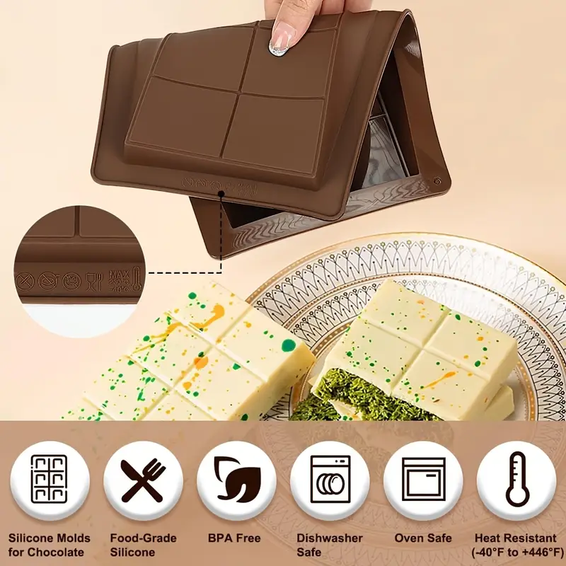 Formă Silicon Ciocolată Dubai – 25x13 cm, Maro, Ideală pentru Deserturi Fine [11]