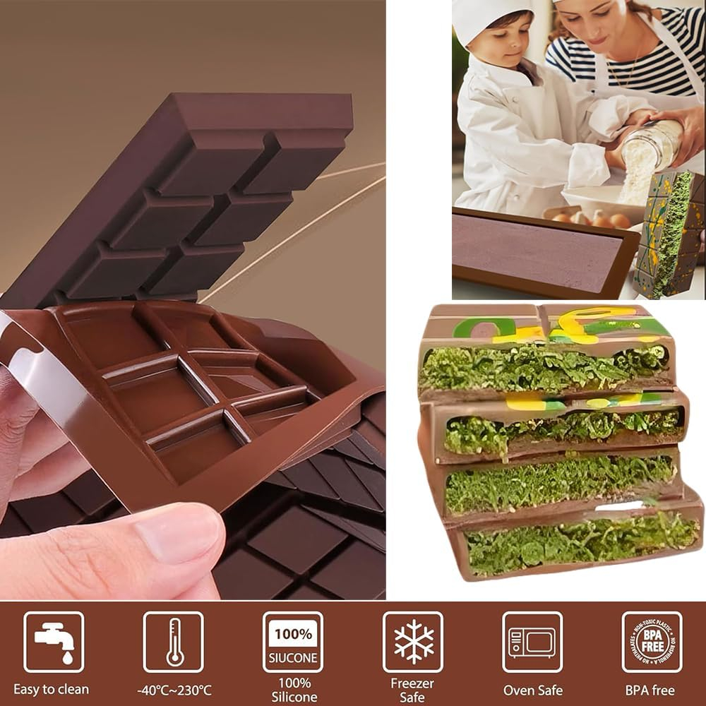 Formă Silicon Ciocolată Dubai – 25x13 cm, Maro, Ideală pentru Deserturi Fine [23]
