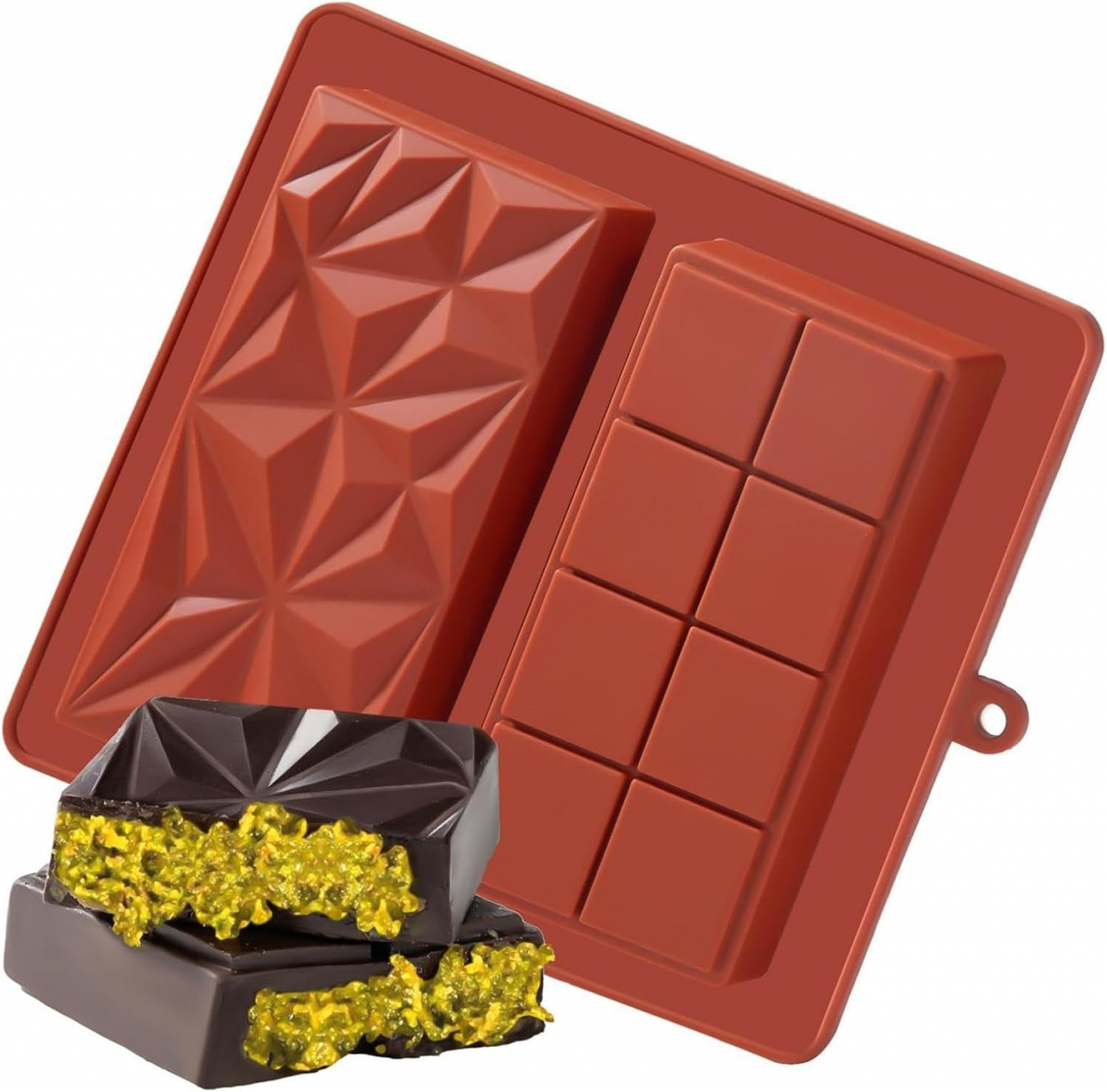 Formă Silicon Ciocolată Dubai – 25x13 cm, Maro, Ideală pentru Deserturi Fine [14]