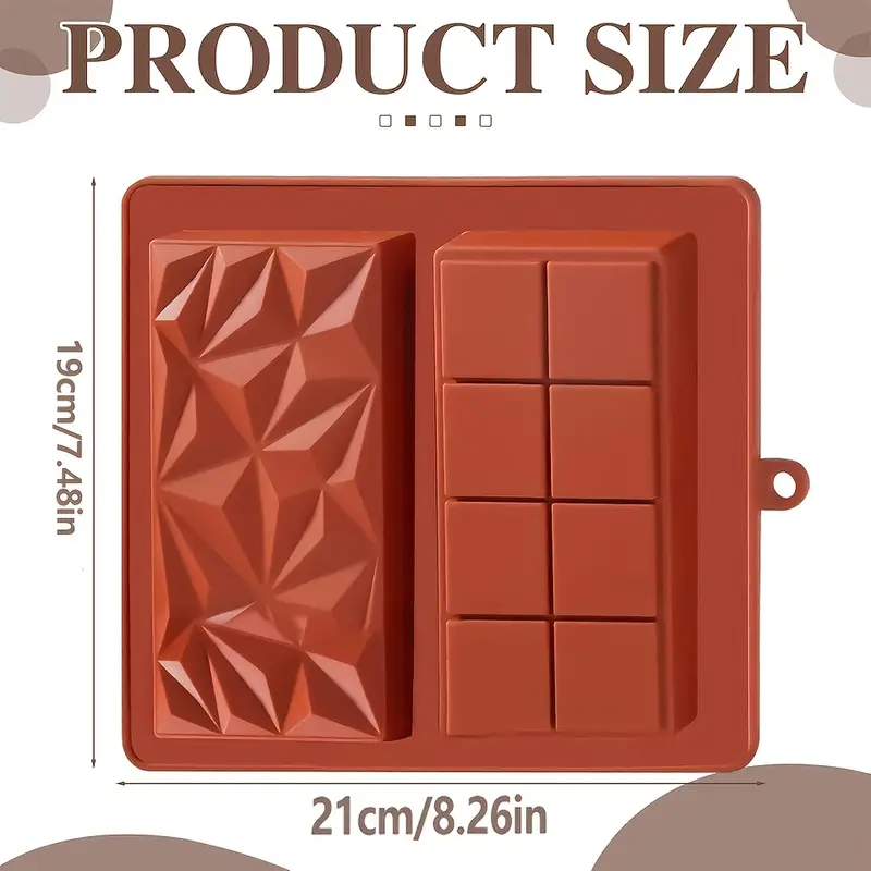 Formă Silicon Ciocolată Dubai – 25x13 cm, Maro, Ideală pentru Deserturi Fine [9]