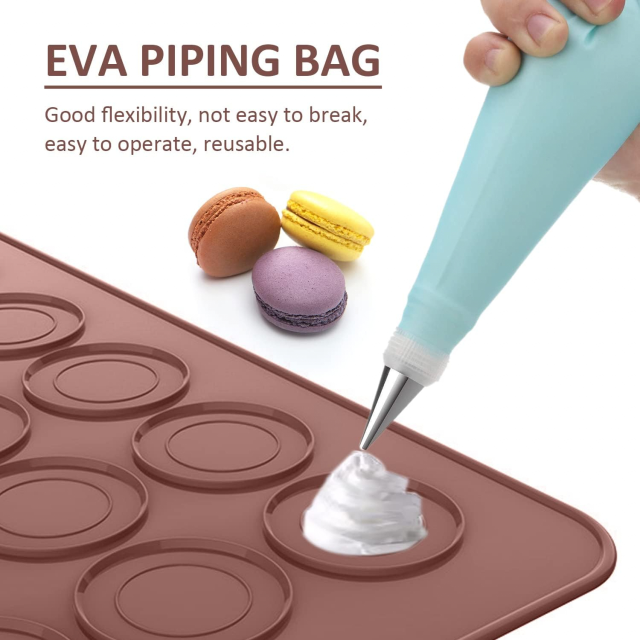 Formă Silicon pentru Macarons – Tavă 30 Sloturi, Antiaderentă, Perfectă pentru Prăjituri [15]