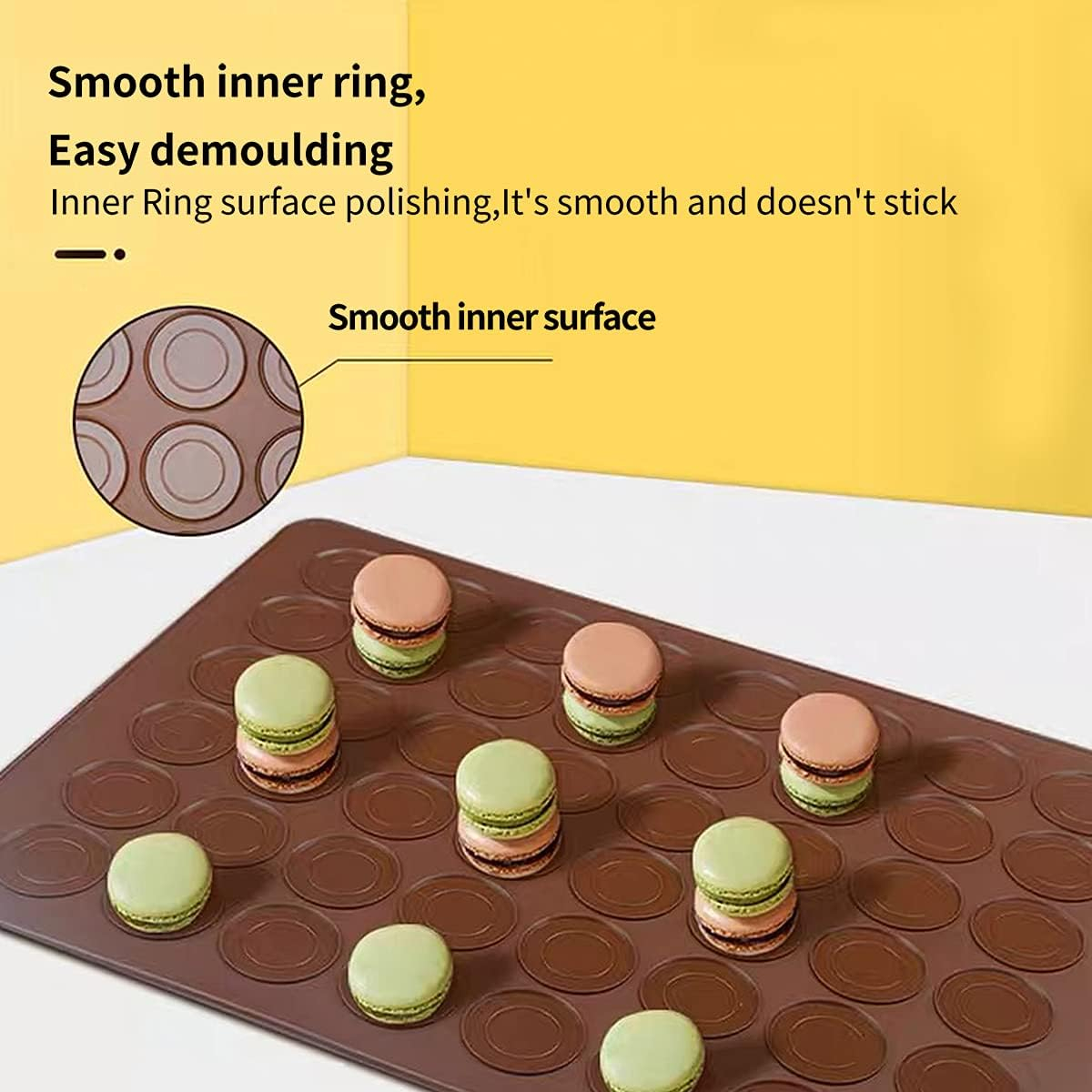 Formă Silicon pentru Macarons – Tavă 30 Sloturi, Antiaderentă, Perfectă pentru Prăjituri [9]