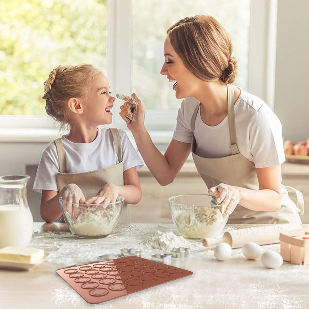 Formă Silicon pentru Macarons – Tavă 30 Sloturi, Antiaderentă, Perfectă pentru Prăjituri [2]