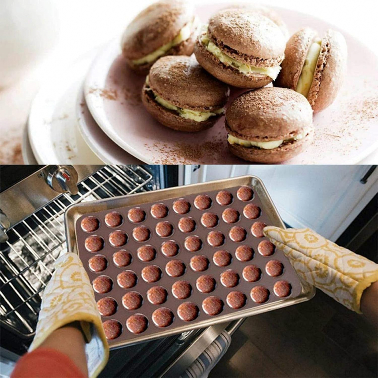 Formă Silicon pentru Macarons – Tavă 30 Sloturi, Antiaderentă, Perfectă pentru Prăjituri [8]