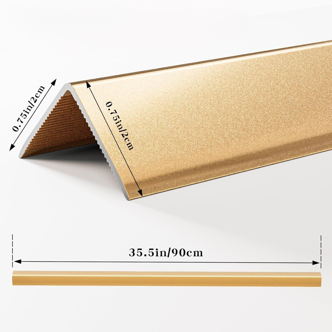 Protector colț perete aluminiu auriu 20x20mm set 3 bucăți [2]