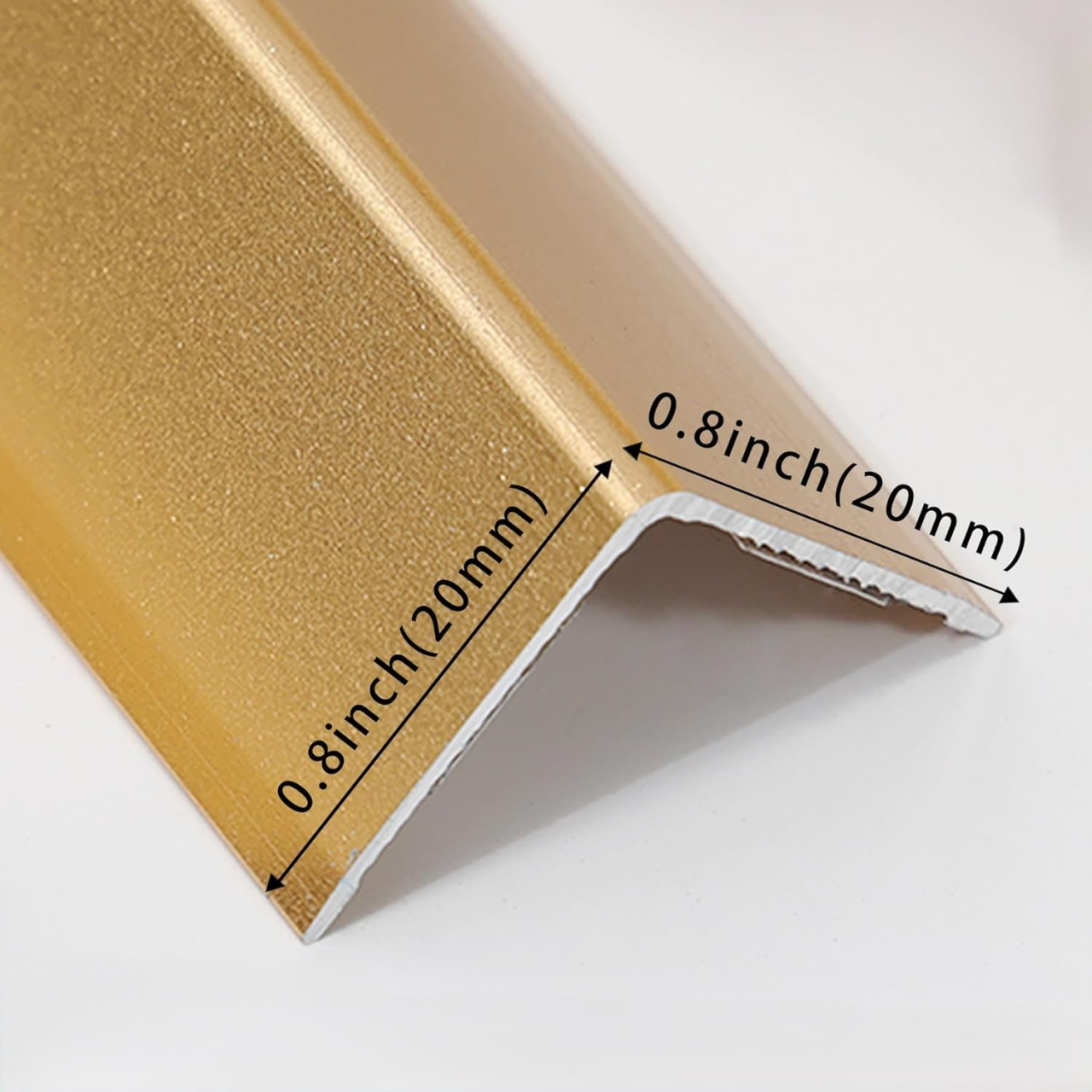 Protector colț perete aluminiu auriu 20x20mm set 3 bucăți [6]