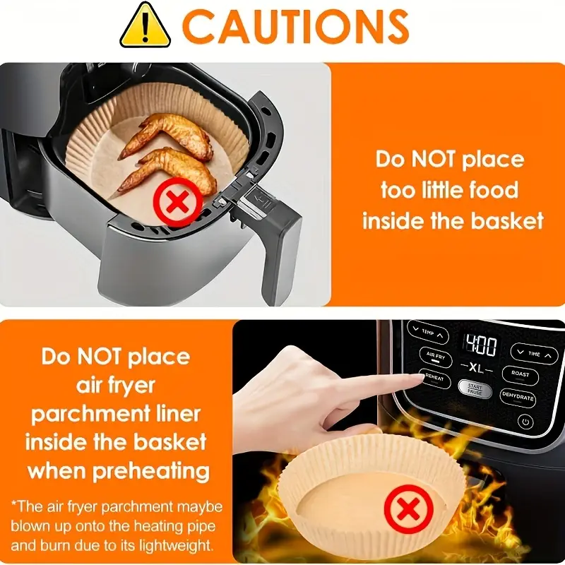 Hârtie de Copt pentru Air Fryer – Set 50 Bucăți, Antiaderentă și Termorezistentă [12]