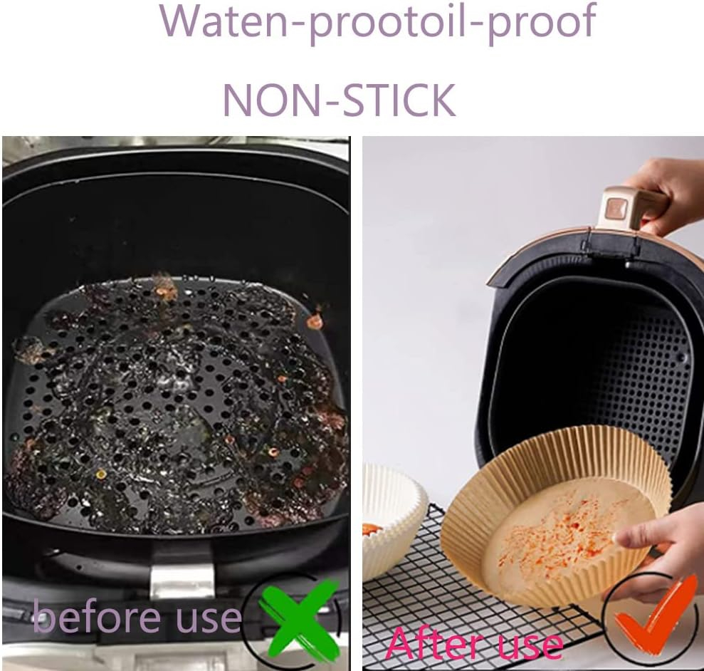 Hârtie de Copt pentru Air Fryer – Set 50 Bucăți, Antiaderentă și Termorezistentă [9]