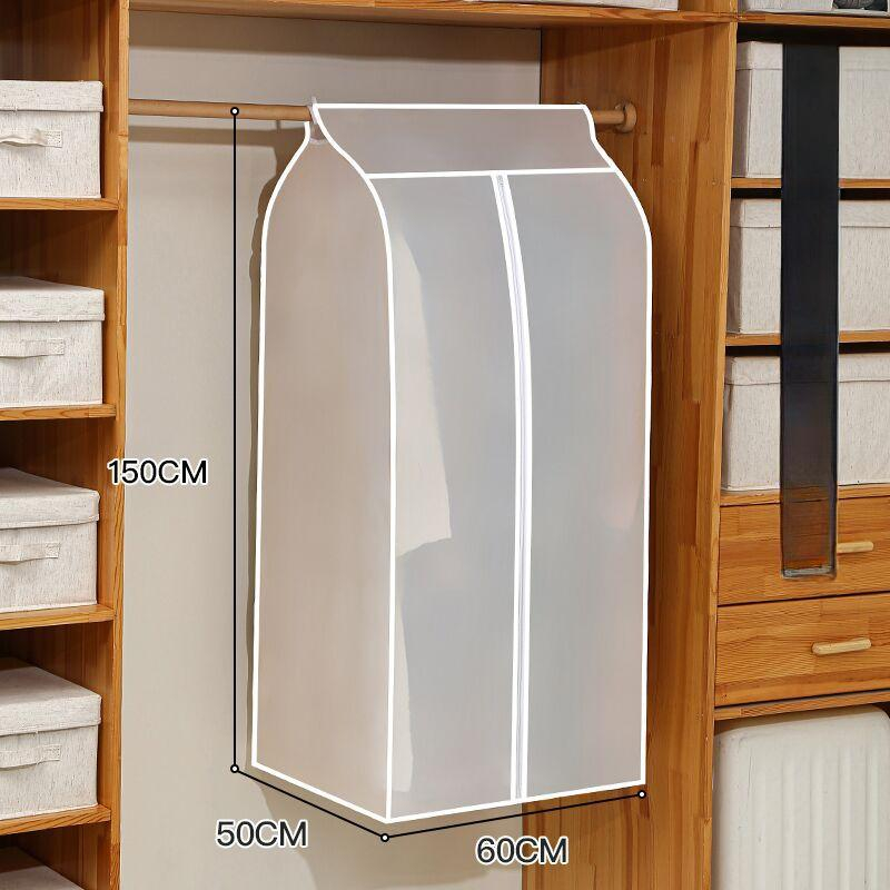 Husă protecție haine PEVA 50 × 60 × 150 cm alb semitransparent MaffStuff [2]