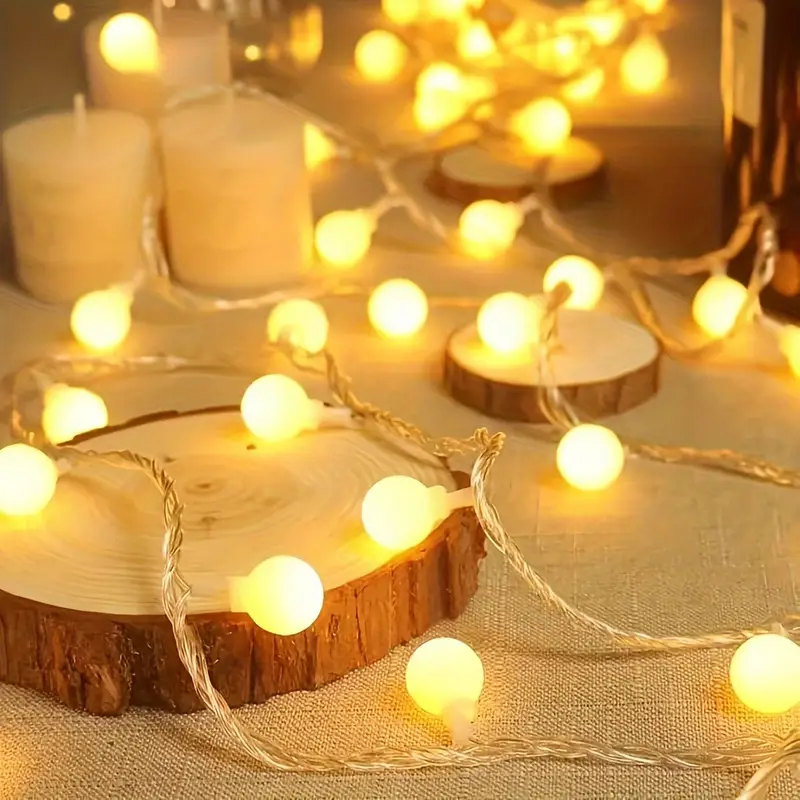 Instalație Becuri LED 6m, 40 LED-uri Lumină Caldă – Decor Terasă, Grădină, Cameră [8]