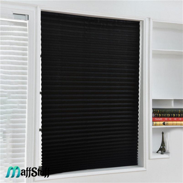 Jaluzea fereastră PVC Jaluzea textilă autoadezivă Prindere ușoară pentru jaluzea Jaluzele decorative pentru ferestre Întunecare ferestre PVC Îmbunătățire ambient interior Înfrumusețare fereastră PVC [12]