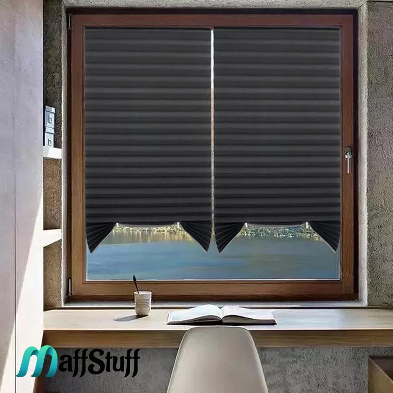 Jaluzea fereastră PVC Jaluzea textilă autoadezivă Prindere ușoară pentru jaluzea Jaluzele decorative pentru ferestre Întunecare ferestre PVC Îmbunătățire ambient interior Înfrumusețare fereastră PVC [17]