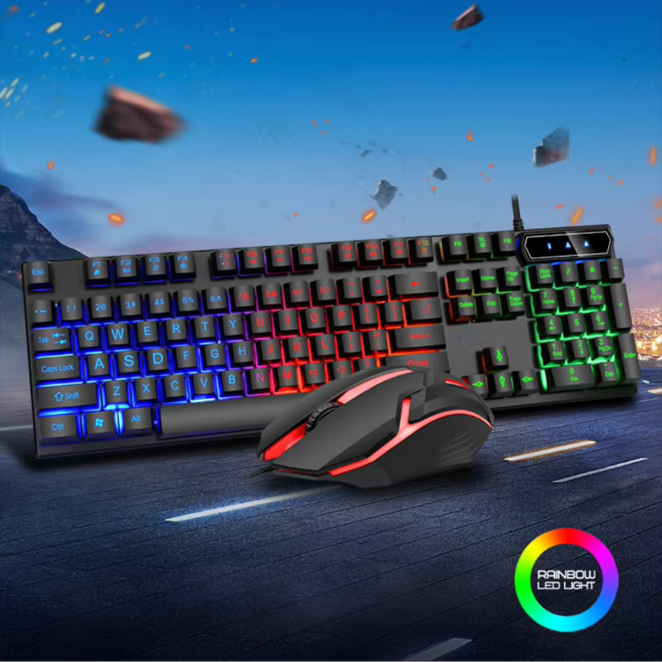 Kit Tastatura si Mouse Gaming RGB cu Fir [18]